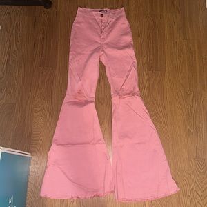 Fashion Nova Pink Bell Bottoms never worn